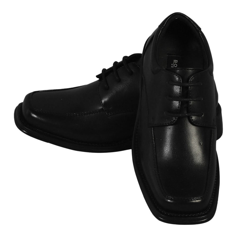 walmart boys black dress shoes