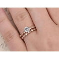 thumbnail image 3 of 1.50 Carat Round Cut Moissanite Diamond Wedding Ring Set In 10K Rose Gold, 3 of 3