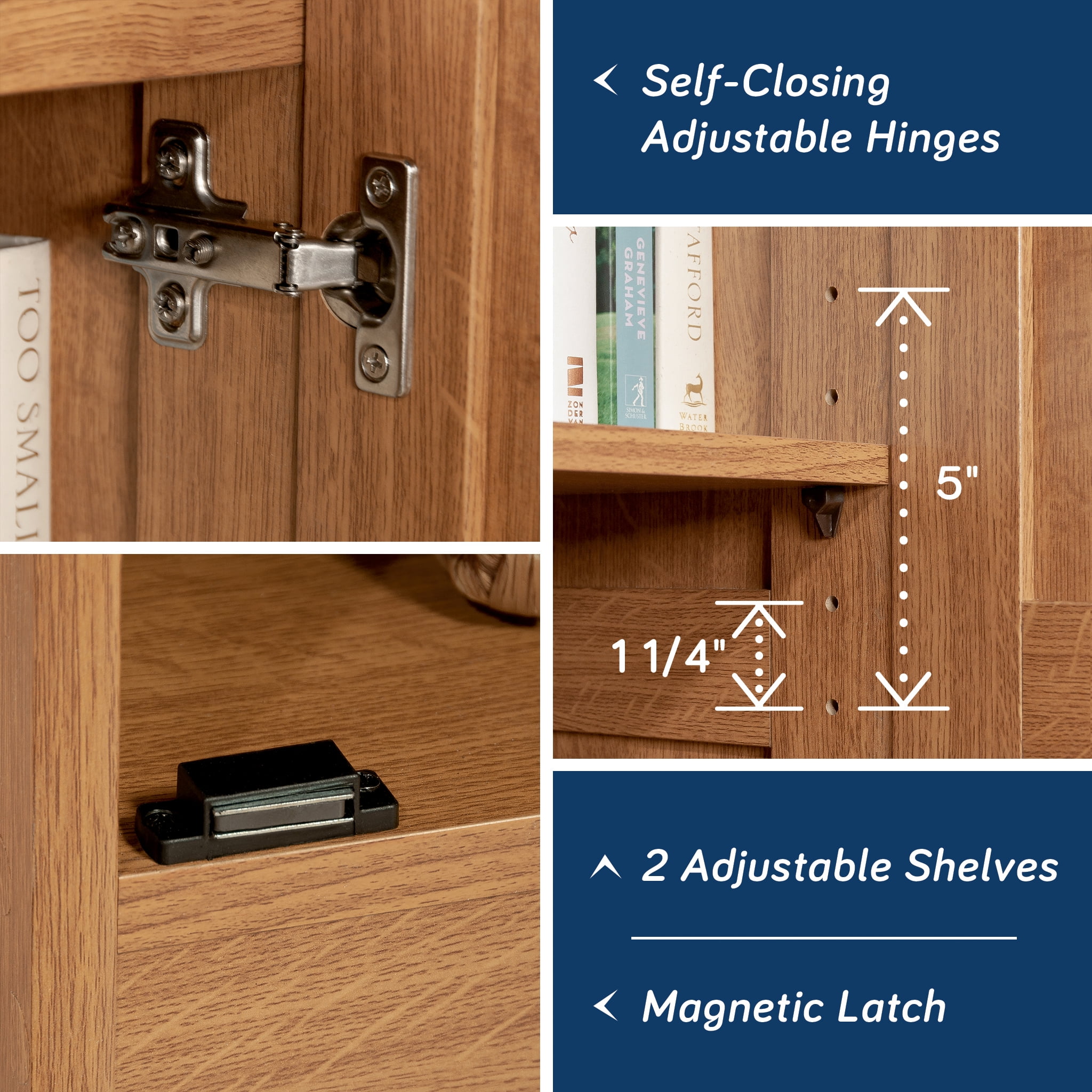 Sauder highland 2024 oak storage cabinet