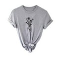 thumbnail image 1 of Pompotops T-shirt à Manches Courtes Imprimé Mode pour Femmes Blouse Décontractée Ample en Solde, 1 of 7