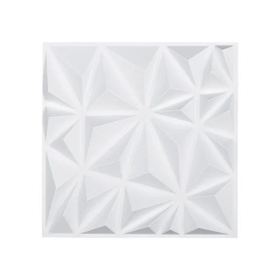 Modern 3D Wall Panels 33-Pack,11.81x11.81in PVC Diamond Tiles,32 Sq.Ft Coverage for Accent Walls,Interior Home Decor for Bedroom,Living Room,and Gaming Room in Matte White