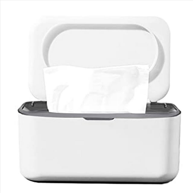3X Dispensador de Toallitas HúMedas, Caja de Almacenamiento de Servilletas para BebéS, Contenedor, Caja de PañUelos HúMedos una Prueba de Polvo para el Hogar, la Oficina (Gris)