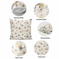 thumbnail image 6 of Gray Beige Floral Pillow Covers 18x18 Inch, Spring Modern Botanical Flowers Blossom Linen Pillowcase with Invisible Zipper, Decorative Throw Pillow Covers Cushion Case for Couch Sofa Bed Living Room, 6 of 9