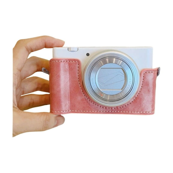 PU1eatherHalf Case for ZV1 Camera Offers Secure Fit and Easy Tripod Attachment