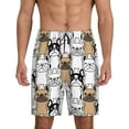thumbnail image 3 of Lsque French Bulldog 2 Mens Sleep Pajama Shorts,Short Pajama Pants, Cotton Ultra-Soft Knit-Large, 3 of 9