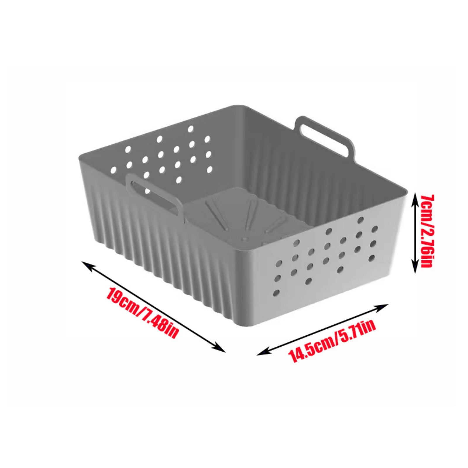 Weloille Air Fryer Silicone Baking Mats 2PCS Set, Double Layer Blue Gray Healthy Material BPA Free Easy Demould for Efficient Cooking