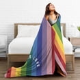 thumbnail image 5 of Blankets for Women Men Rainbow Throw Blanket Lesbian Fleece Blankets for Sofa Room, 5 of 6