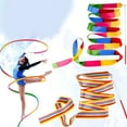 thumbnail image 4 of Colorful Gym Ribbon with Twirling Rod, Ribbon Wand for Artistic Dancing Dance Ribbons, Gymnastics Ribbon for Kids, 4 of 13