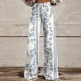 thumbnail image 2 of Miqool Wide Leg Pants for Women Vintage Floral Printed Baggy Trousers with Pockets, S-5XL, 2 of 5