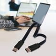 thumbnail image 5 of Flat Flexible USB C Cable Metal Reinforced 45W Fast Charges 480Mbps Transfer Angled Design For FPV Photography Equipment, 5 of 8