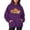 Dark Purple, variant on Gyujnb Halloween , Women Halloween Sweatshirt Pumpkin Print Long Sleeve Casual Pocket Pullover Hoodie, Halloween Party Favors