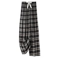 thumbnail image 2 of Cotton Pj Pants for Women Wide Leg Funny Print Capri Pajama Pants Lounge Sleep Causal Bottoms Cropped Trousers (One Size, Black-plaid), 2 of 3