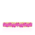 thumbnail image 5 of Rosec Jewels Heart Shape Lab Grown Pink Sapphire Eternity Ring for Women - AAAA Quality, 10K Yellow Gold, US 3.00, 5 of 9