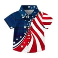 thumbnail image 6 of ZACPNCV Kids Boys 4th of July Shirt USA Letter Print Tees Short Sleeve Crewneck Holiday Tops Patriotic Graphic Shirts Independence Day Clothes Multicolor 6-7 Years, 6 of 9
