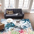 thumbnail image 4 of Area Rugs Indoor Non-Slip Rectangle Rug 2.7x5 Ft Summer Ocean Turtle Octopus Seahorse Seashell Starfish Coral Rug Rubber Backing Floor Mats Non Shedding Home Decor Carpet for Entryway Living Room, 4 of 8
