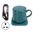 thumbnail image 1 of Calentador de tazas eléctrico Cargador Taza verde Carga de teléfono inalámbrico Panel impermeable Calentador de tazas de café para oficina en casa 100-240 V Enchufe del Reino Unido, 1 of 5