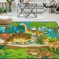 thumbnail image 2 of GZHJMY Animal Dinosaur Area Rug 3'x5', Jungle Forest Polyester Area Rug Mat for Living Dining Dorm Room Bedroom Home Decorative, 2 of 6