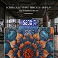 thumbnail image 3 of Bathroom Scale, Highly Accurate Digital Body Scale,Precisely Measures Weight up to 400 lbs-Mandala Made Of Vibrant Orange And Blue Leaves, 3 of 4