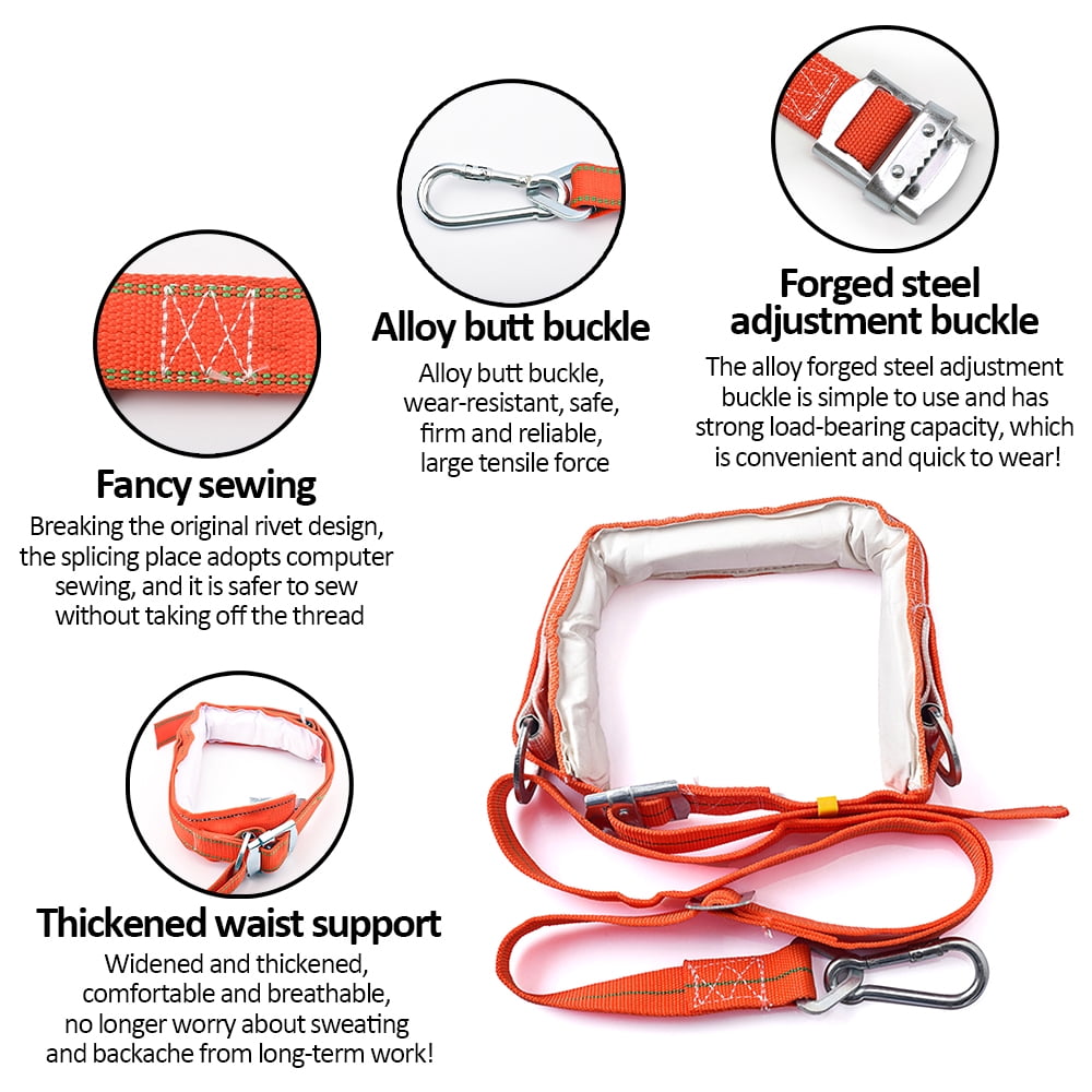 Tree Climbing Gear，Tree Climbing Spikes, Tree Climbing Gear with Adjustable Climbing Straps and Steel Core Flip Line, Rock Climbing Kit with Triple Lock Lanyard Adjuster