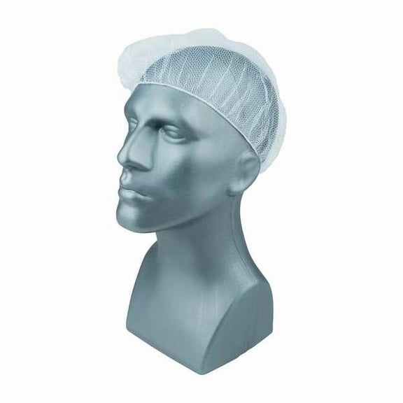 Condor Hairnet, Polyester, 18 in Dia., White, S, 100 PK 29JW44