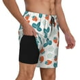 thumbnail image 3 of Balery Floral Strawberr Mens Swim Trunks Swim Shorts for Men Quick Dry Inseam Beach Shorts with Compression Liner Pocket-Small, 3 of 9