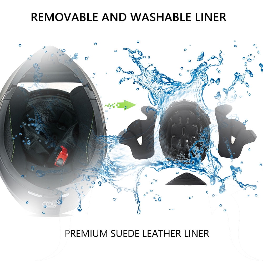Bluetooth Motorcycle Helmet, Motorbike Helmets Mens Women Motorcycle Helmets Anti-fog Dual Visors Modular Full Face Flip up Front Motorbike Helmets, ECE DOT Approved Modular Helmet