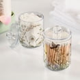 thumbnail image 5 of Vintage Leaves Butterflies Birds Florals Translucent Plastic Cans Storage Canisters with Lid Set of 2, 5 of 7