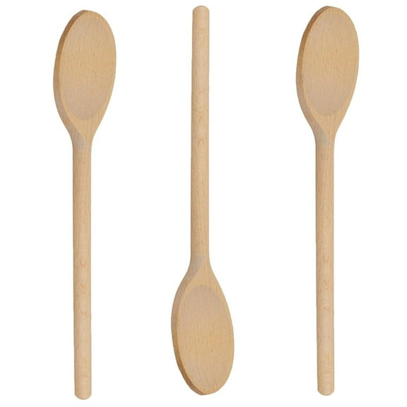 3Pcs/6Pcs 14 Inch Long Wooden Spoons for Cooking - Oval Wood Mixing Spoons for Baking, Cooking, Stirring - Sauce Spoons Made of Natural Beechwood