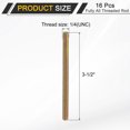 thumbnail image 2 of 16 Pack Fully All Threaded Rod 1/4" Thread, 3-1/2" Length, Thread Screw, 2 of 5