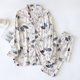 thumbnail image 1 of Conjuntos de pijamas de 2 piezas para mujer, pijamas de algodón, conjuntos de ropa de dormir para mujer, ropa de casa de primavera y verano Pompotops qyievc6963, 1 of 3