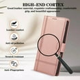 thumbnail image 5 of Allytechgroup Wallet Case for Apple iPhone 16 Plus with Crossbody Strap Hand Wrist, Makeup Mirror Cards Slots Cash Pocket RFID Blocking Flip Stand Slim Case Cover for iPhone 16 Plus, Rosegold, 5 of 10