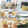 thumbnail image 6 of Pure Yellow Outdoor Pillow Covers, Waterproof Decorative Throw Pillowcases Set of 2, Simple Solid Color Couch Cushion Cases with Zipper for Outside Patio Garden Sofa 18"x18", 6 of 9