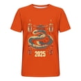 thumbnail image 3 of Handshe Men's Snake with Forest Elements Printed T-shirt Short Sleeve Crewneck Casual Shirts, 3 of 3