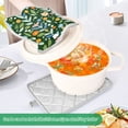thumbnail image 3 of Yayeee Pot Holders Kitchen Heat Resistant with Pockets 7"x9.8" Cotton Oven Cooking Hot Pads, Flourish Flowers Pattern, 3 of 7