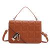 thumbnail image 2 of Bolsa Bolso de hombro geométrico de cuero vintage para mujer Mini bolsos cruzados (marrón) JShteea Para Estrenar, 2 of 6
