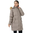 thumbnail image 4 of WenVen Women's Puffer Jacket Warm Puffer Coat Waterproof Insulated Winter Jacket Khaki L, 4 of 8
