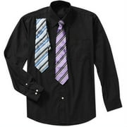 Big Men's Long Sleeve Shirts With 2 Ties