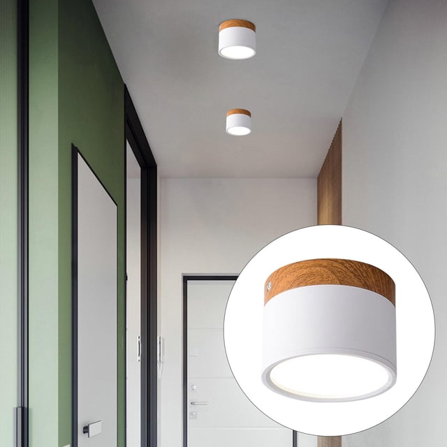 de tejado en superficie, luz de aluminio de 12 W, accesorio de lámpara de frío, moderno para comedor, cocina, Blanco Colco Lámpara de techo