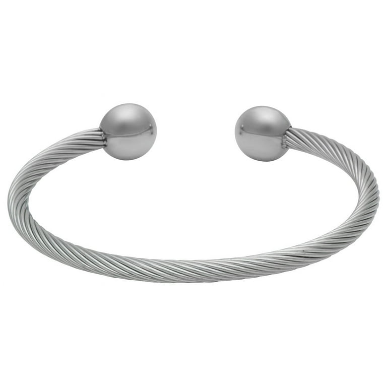 QRay Silver Deluxe Men Women C Shaped Health Wellness Bracelet