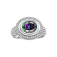 thumbnail image 1 of RYLOS Bagues pour Femmes Bague en Argent Sterling Classique Pierre Précieuse Ovale 9x7 mm et Diamants Juin Alexandrite Bijoux Taille 8, 1 of 6