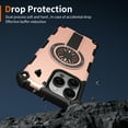 thumbnail image 6 of for iPhone 14 Pro Max Phone Case [Compatible with Mag-Safe] [Built-in Invisible Stand] [Heavy Duty Drop Protection] Shockproof Rugged Protective Magnetic Cover for iPhone 14 Pro Max, Rosegold, 6 of 7