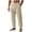 Beige-pants, variant on Mens Cotton Linen Pants Casual Summer Beach Pants Loose Fit with Elastic Waist Drawstring Yoga Trousers