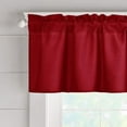 thumbnail image 6 of XWZO Farmhouse Red Valance Curtain for Kitchen, Room Darkening Rod Pocket Short Curtains for Bathroom, Window Toppers Cafe Curtain 1 Panel, W42 x L12, Red, 6 of 7
