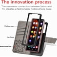 thumbnail image 5 of Wallet Case for Samsung Galaxy Z Fold 4 5G, 3D Butterfly Flower PU Leather with Credit Card Slots Holder Magnetic Closure Folio Phone Cover for Samsung Galaxy Z Fold 4 5G Rhinestone Grey, 5 of 14
