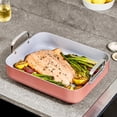 thumbnail image 3 of Caraway Roasting Pan - 16x13” Roasting Pan with Rack - Non-Stick Ceramic Coated - Oven Safe & Compatible with All Stovetops - Gray, 3 of 5