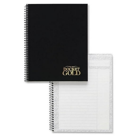 TOPS Docket Gold Wirebound Project Planner Action - 6 3/4" x 8 1/2" Sheet Size - Wire Bound - Chipboard - White - Chipboard - Perforated, Notepad - 1 Each