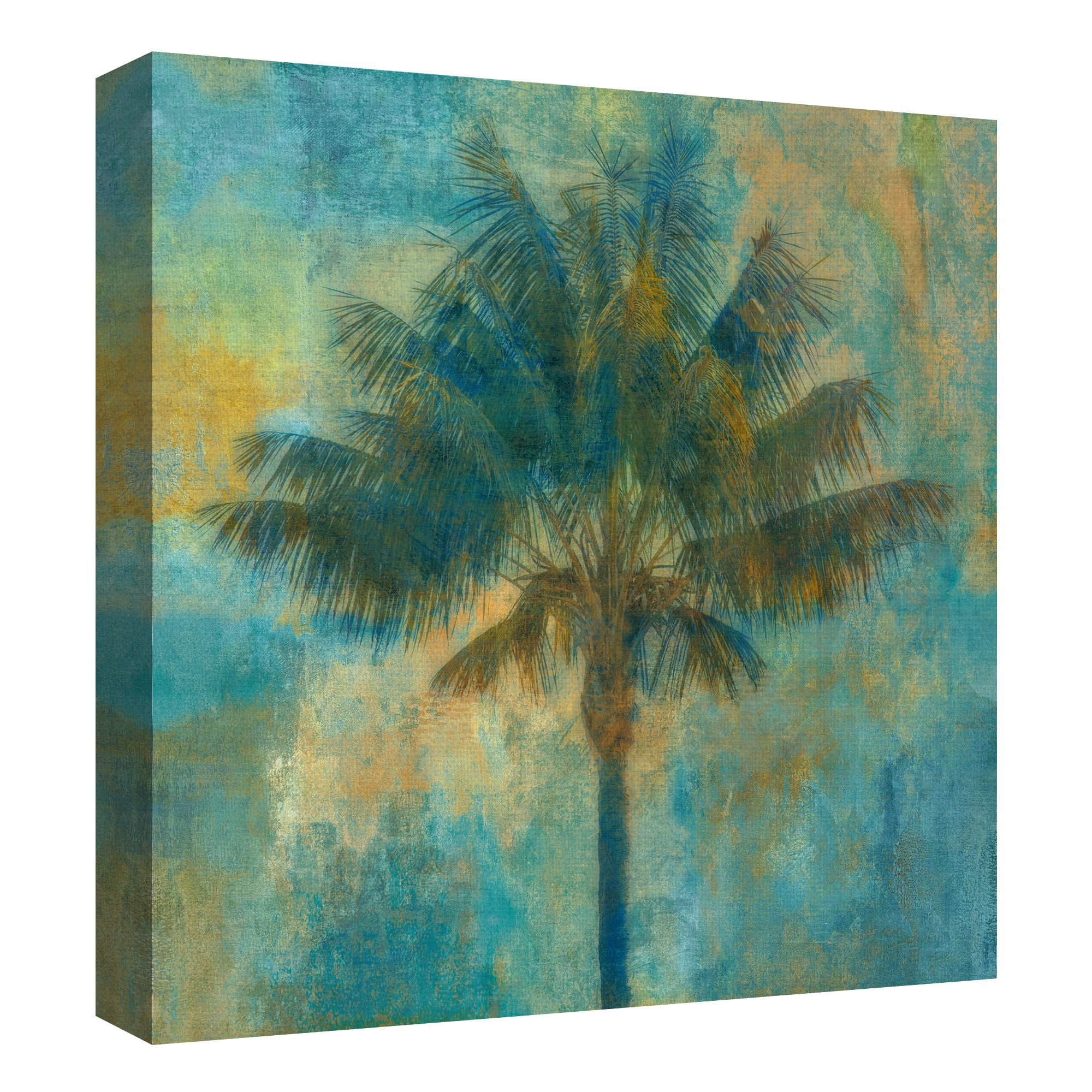 Palm and Blue by Mark Chandon Palm Tree Painting Canvas Art