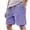 Purple, variant on Corduroy Shorts for Men Summer Casual Elastic Waist Straight Leg Relaxed Fit Soft Lightweight Shorts with Pockets