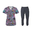thumbnail image 5 of Womens Medical Nursing Scrub Set GT 4FLEX Print Top and Jogger Pant-Hope Courage Cure/Pewter Pant-XX-Large, 5 of 7