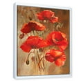 thumbnail image 3 of Red Blossoming Poppies Over Wild Brown II 24 in x 32 in Framed Painting Canvas Art Print, by Designart, 3 of 5